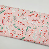 Lizzy House Tiny Christmas Candy Cane Cotton Candy Fabric