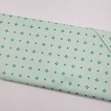 Lizzy House Tiny Christmas Stars Mint Green Fabric 10" REMNANT