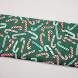 Lizzy House Tiny Christmas Candy Cane Pine Fabric