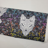 Tula Pink Graywork Wolf of Pink Street Carbon Fabric