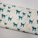 Ruby Star Society Catnap Tiger Stripes Turquoise Fabric
