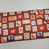 Funny Valentine Stamps Rose Red Fabric by Lizzy House