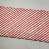 Funny Valentine Stripes Coral Pink Fabric by Lizzy House