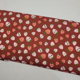 Funny Valentine Strawberries Rose Red Fabric by Lizzy House