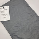 Pre-Quilted Half Yard Panel for Bag Making - Gray Canvas