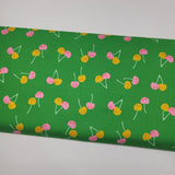 Ruby Star Society Trinketry Cherries Deep Verdant Green Fabric