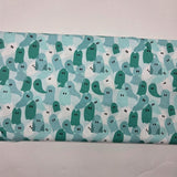 KP Creates Ghostly Garden Ghost Party Aqua Fabric