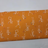 KP Creates Ghostly Garden Skeleton Jig Orange Fabric