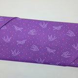 Libs Elliott Perfect Day Swallows Purple Fabric