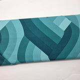 Emily Van Hoff Echo Braid Teal Fabric 13" REMNANT