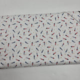 Riley Blake Patriotic Basics Pop Boom Bang White Fabric