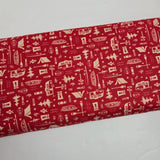 Shawn Wallace Happy Haven Let's Camp Red Fabric