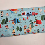 Shawn Wallace Happy Haven Main Print Aqua Fabric