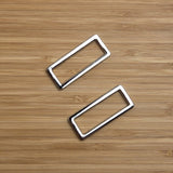 Rectangle Ring 1.5" Nickel Set of 2