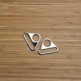 Triangle Ring 1.5" Nickel Set of 2