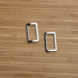 Rectangle Ring 1" Nickel Set of 2