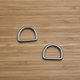 D Ring 1" Nickel Set of 2