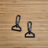 Swivel Clip in Matte Black 1" Set of 2