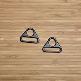 Triangle Ring 1" Matte Black Set of 2