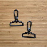 Swivel Clip in Matte Black 1.5" Set of 2