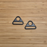 Triangle Ring 1.5" Matte Black Set of 2