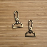 Swivel Clip in Antique Brass 1" Set of 2