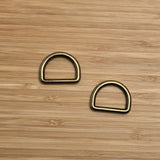 D Ring 1" Antique Brass Set of 2