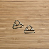 Triangle Ring 1" Antique Brass Set of 2