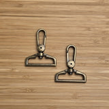 Swivel Clip in Antique Brass 1.5" Set of 2