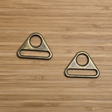 Triangle Ring 1.5" Antique Brass Set of 2