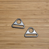 Triangle Ring 1.5" Gunmetal Set of 2