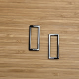 Rectangle Ring 1.5" Gunmetal Set of 2