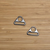 Triangle Ring 1" Gunmetal Set of 2