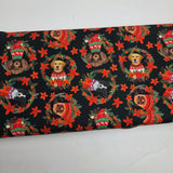 Christmas Pets Christmas Dogs Spruce Fabric by Mia Charro