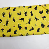 Freaky Familiars Catwalk Citron Fabric 14" REMNANT