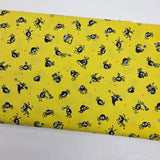 Freaky Familiars Spider Sense Citron Fabric by Ruby Star Society