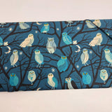 Freaky Familiars Owls Galaxy Blue Fabric 12" REMNANT