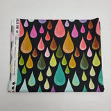 Prince Charming Deja Vu Dew Drops Licorice Fabric by Tula Pink 5" REMNANT