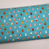 1-800-Notion Thimbles Turquoise Fabric by Ruby Star Society