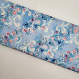 Wishes Cindy's Flowers Frost Sparkle Fabric by Jill Howarth