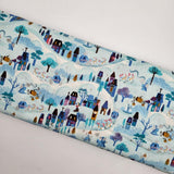 Wishes Moonlight Bleached Denim Sparkle Fabric by Jill Howarth