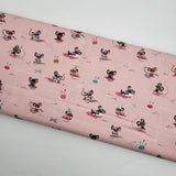 Wishes Workers Petunia Sparkle Fabric by Jill Howarth