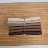 Confetti Cotton Brown Half Yard Bundle 6 Colors