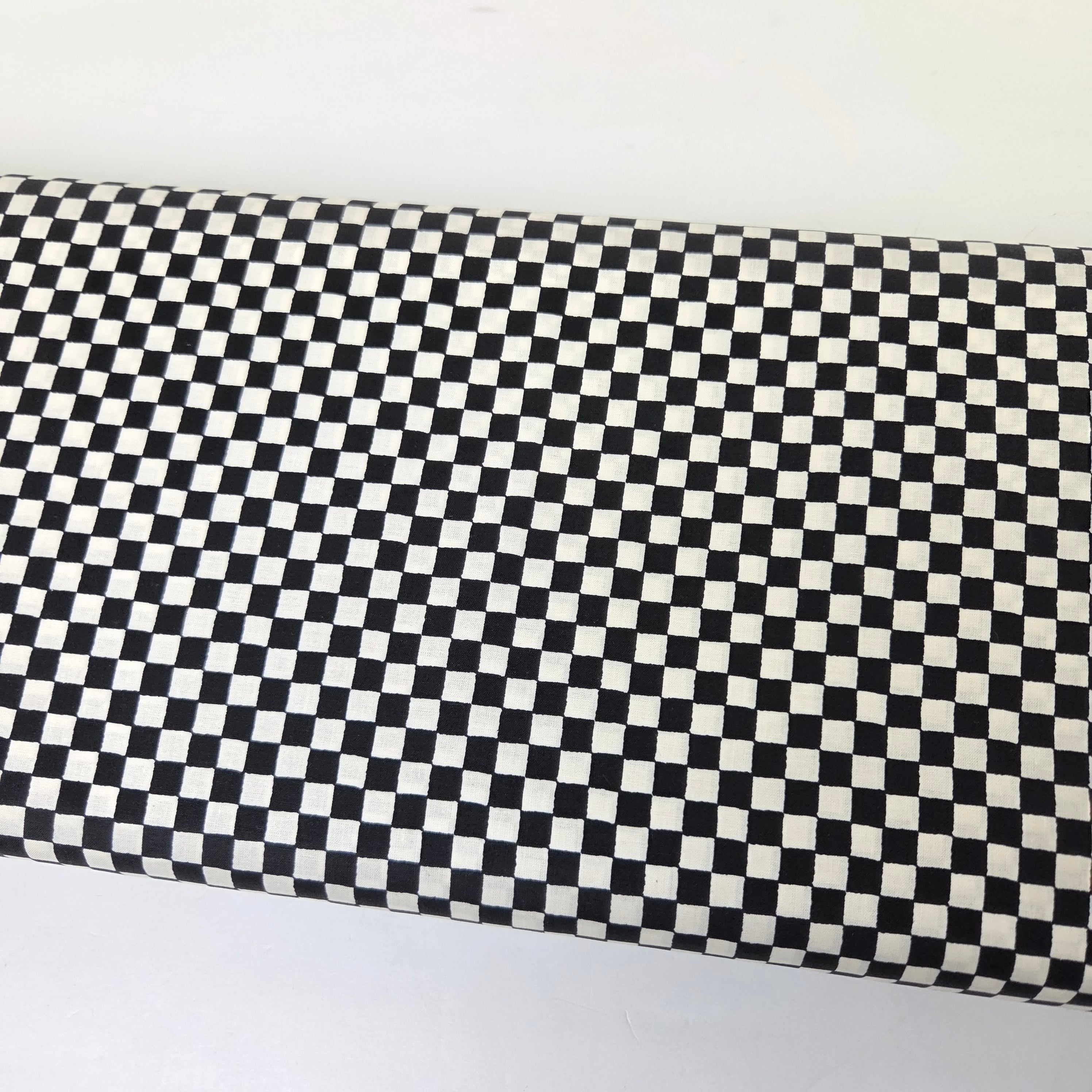 1-800-Calico Checks Black Fabric by Ruby Star Society