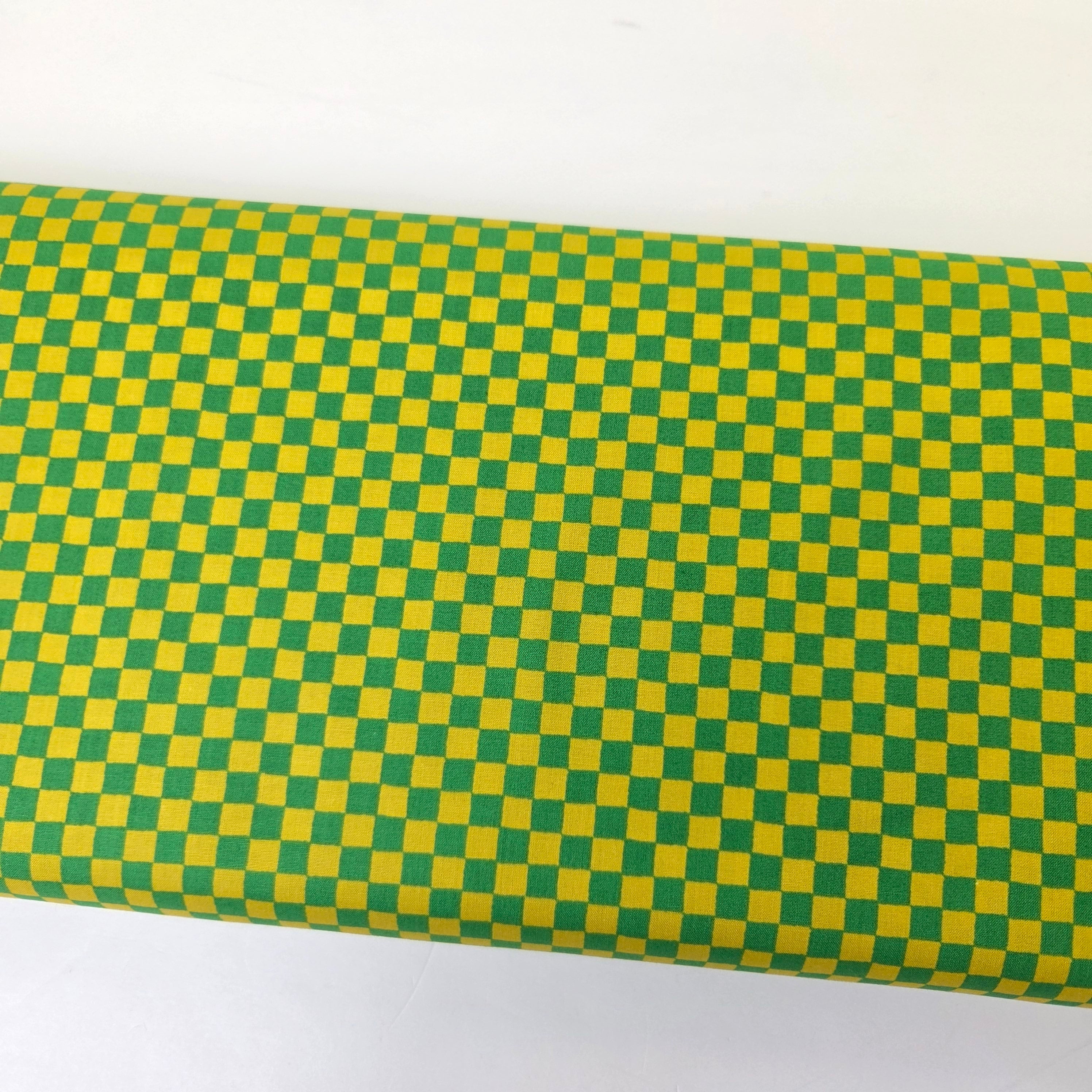 1-800-Calico Checks Verdant Green Fabric by Ruby Star Society