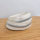 Natural Zipper Tape with Nickel Teeth - 3 Yards