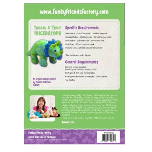 Funky Friends Factory Trixie & Tristan Triceratops