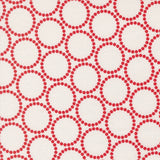 Red geometric pattern on a white background