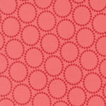 Red geometric pattern on a pink background
