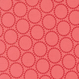 Red geometric pattern on a pink background